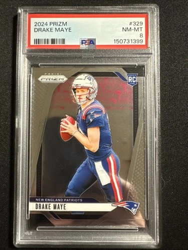 2024 Prizm Drake Maye Base PSA 8