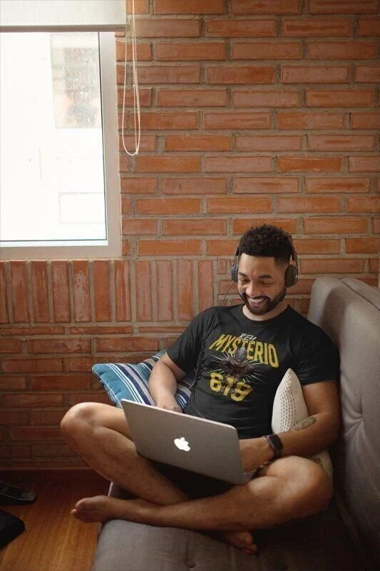 Wrestling Entertainment Rey Mysterio 619 Pose Black T-shirt