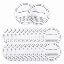 60 Pcs Candle Dust Covers, 5cm/2" Letter Pattern Candles Drip Protectors