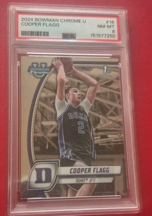 2024 Bowman Chrome U Cooper Flagg PSA 8