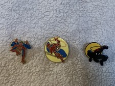 Vintage lata 90. Marvel Spider-Man Kolekcjonerskie szpilki - 3 w partii - LOOK Peter Parker