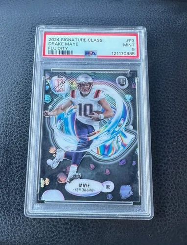 2024 Topps Signature Class Drake Maye Fluidity Rookie PSA 9