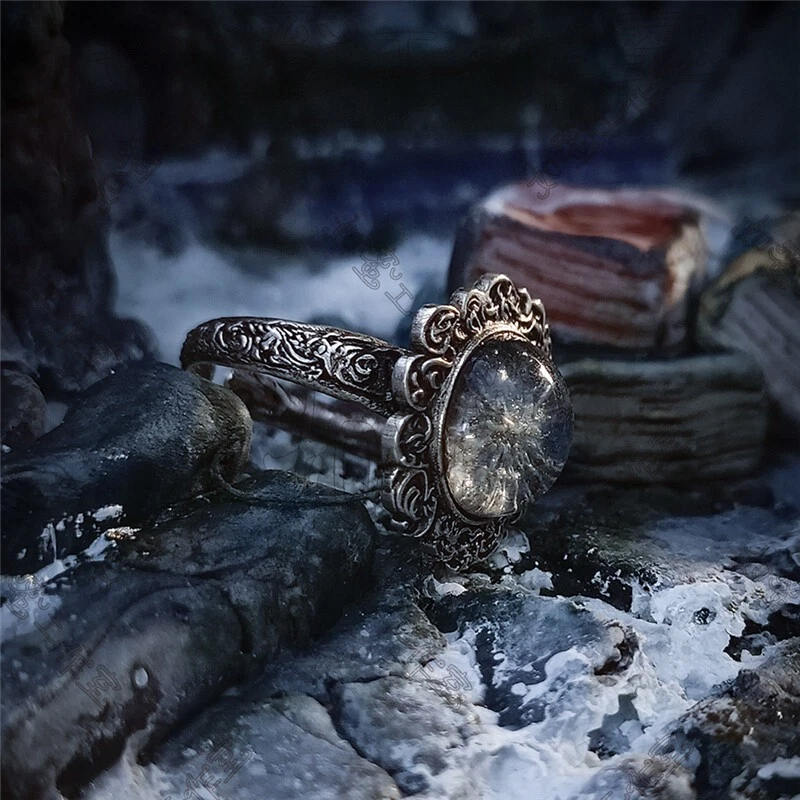 Princess of Moon Ranni Dark Moon Ring Copper/Silver Resin Handmade Jewelry New - Image 4 of 4