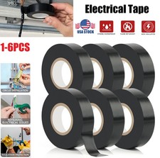 6  Black Electrical Tape Waterproof 33 ft Electric Tape Insulating Wire Wrapping