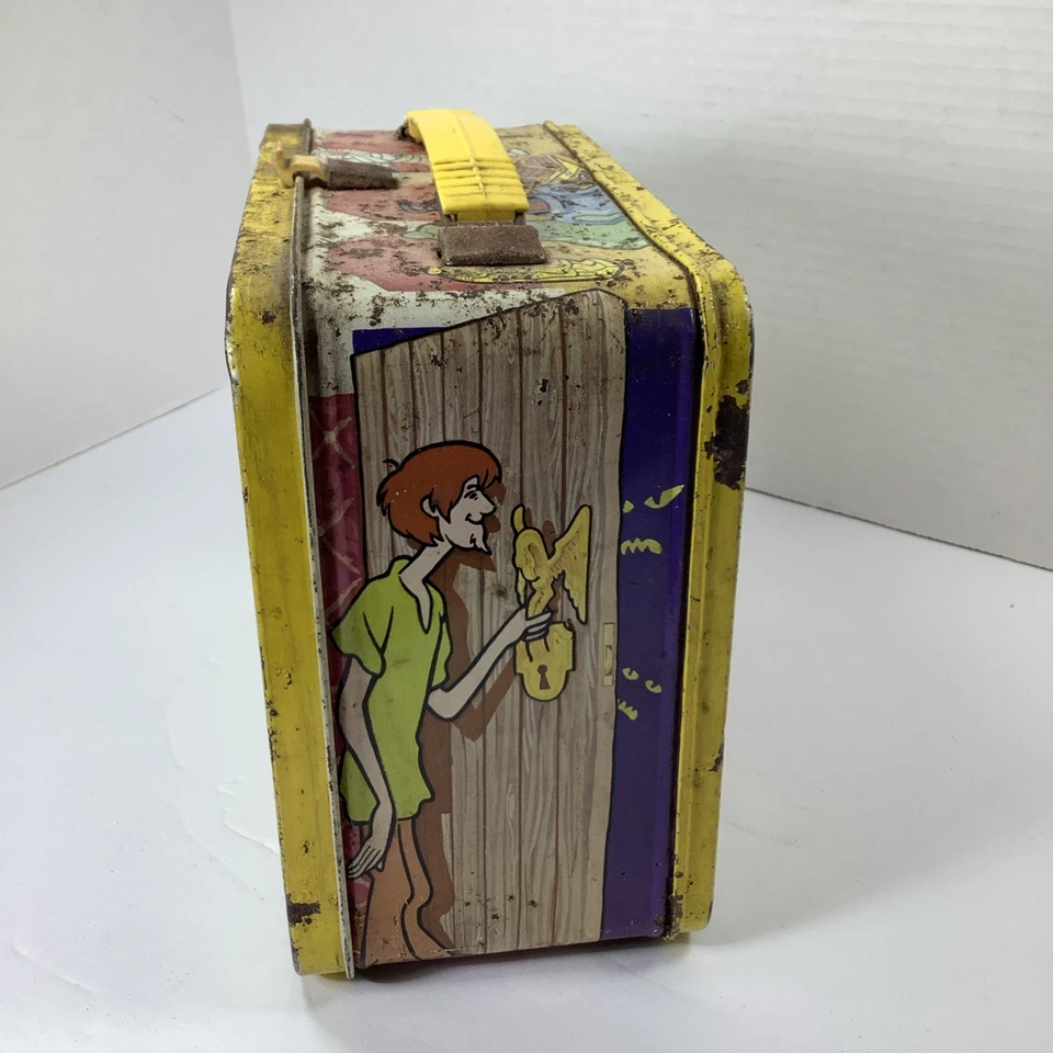 复古 Scooby Doo 午餐盒 1973 Shaggy Fred Wilma 神秘机器 无保温瓶 — 第 4/4 张图片
