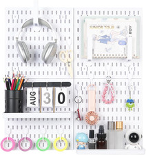 Pegboard Wall Organizer Kit – Heavy Duty 20lbs Load Bearing, Easy Installation,