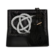 New Vip Charm Junction Produce Jdm Fusa Black Kiku Jp Knot Silver Kin Tsuna Rope New Vip Charm Junction Produce Jdm Fusa Black Kiku Jp Knot Silver Kin Tsuna Rope