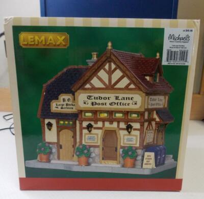 Lemax retired Tudor Lane Post Office lighted village piece