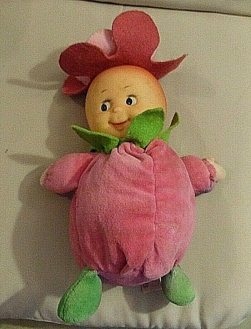 LES TOUFOUS MUNDIA VINTAGE FRUIT HEAD PINK APPLE? PLUSH PLASTIC DOLL  -ELANDIA