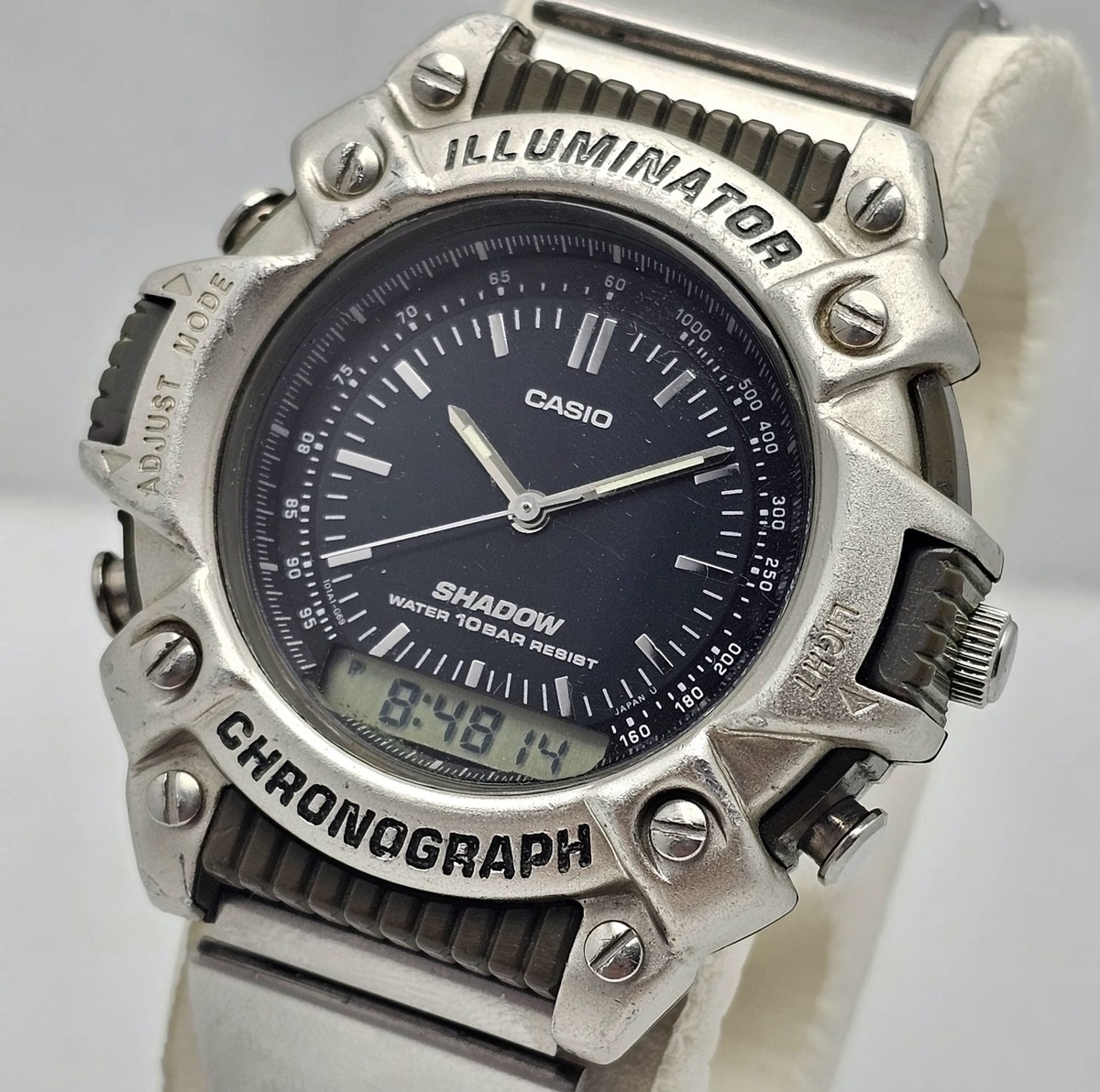 ✨状態良し/激レア✨ 90年代 CASIO SHW-101 SHADOW Casio Shadow SHW-101 Ana-digi 44mm Mens Quartz Watch | eBay