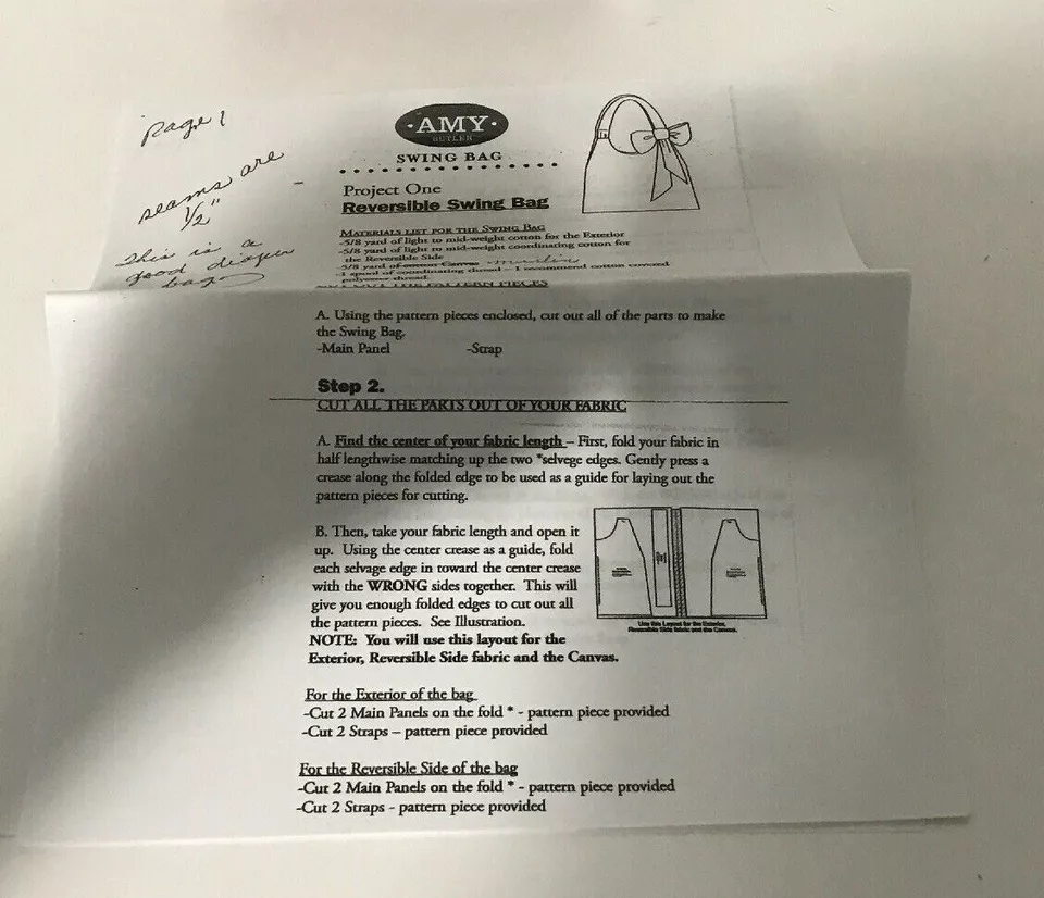 Amy Butler Sewing Pattern The Swing Bag  - Image 3 of 3