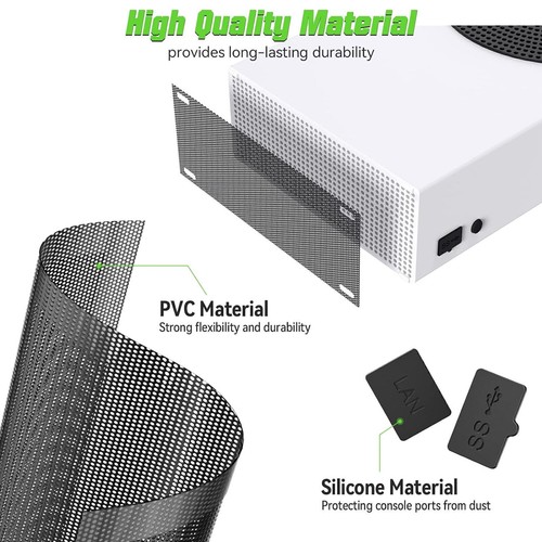 Dust Filter Set for Xbox Series S 8 Silicone Dust Plugs 4 PVC Dust Filter for - Picture 4 of 12