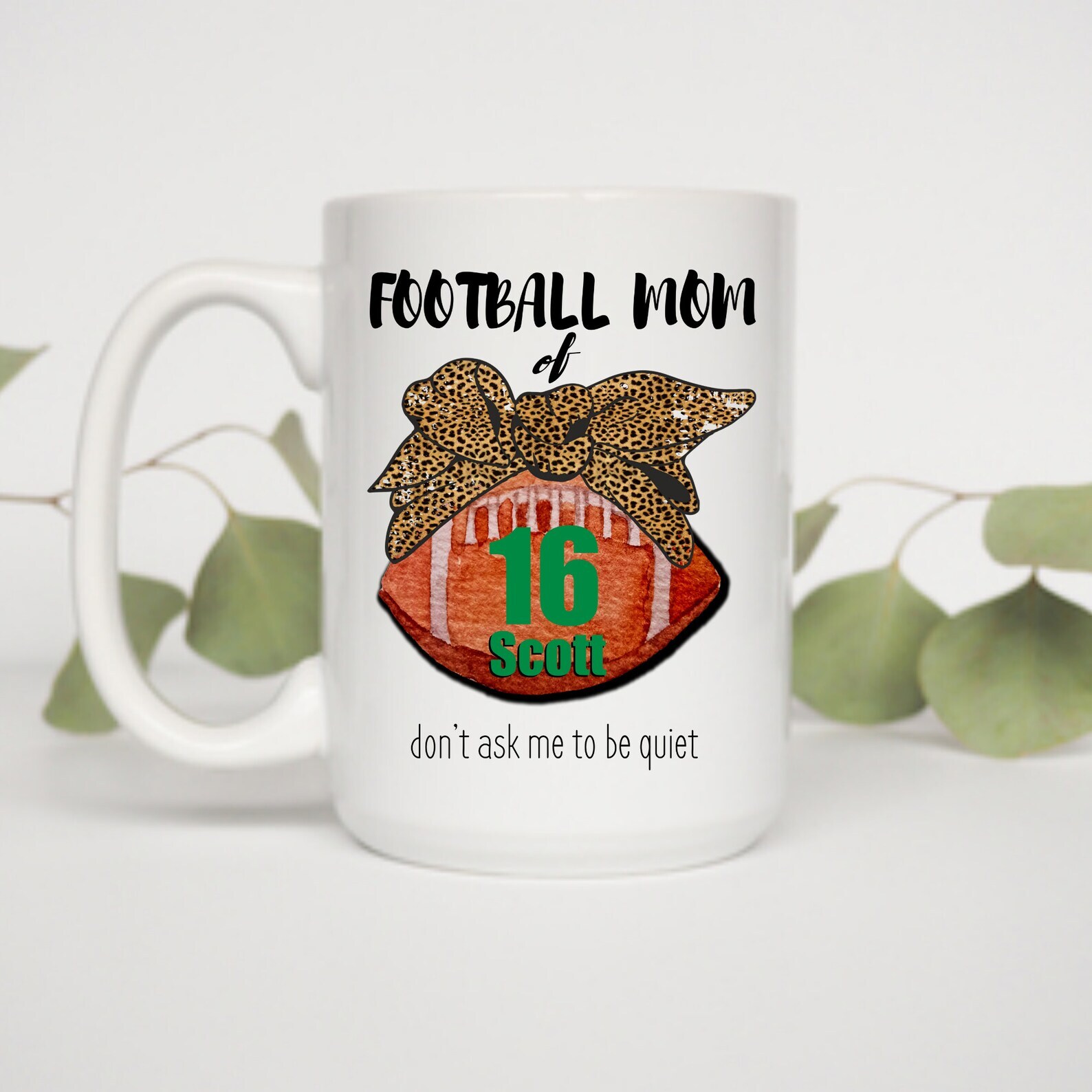 Customizable Football Mom Mug Football Mug Mom Mug Football Mom Coffee Mug