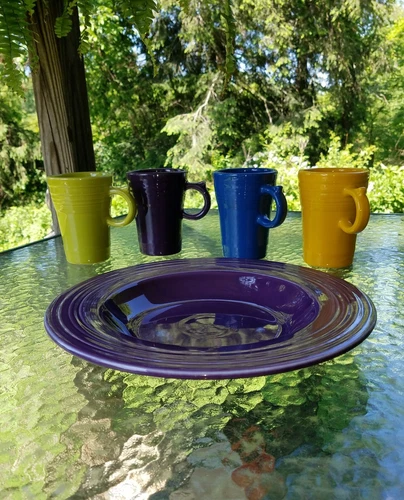 RIM PASTA BOWL mulberry purple FIESTA WARE 12" LARGE NEW