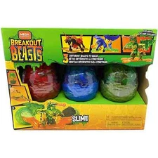 MEGA CONSTRUX BREAKOUT BEASTS SLIME 3 PACK *NEW