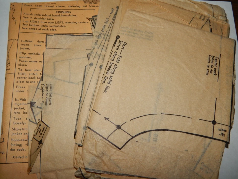 Simplicity 6361 Skirt Jacket Blouse Suit Sewing Pattern Ladies 10 VTG Outfit Cut - Image 4 of 4