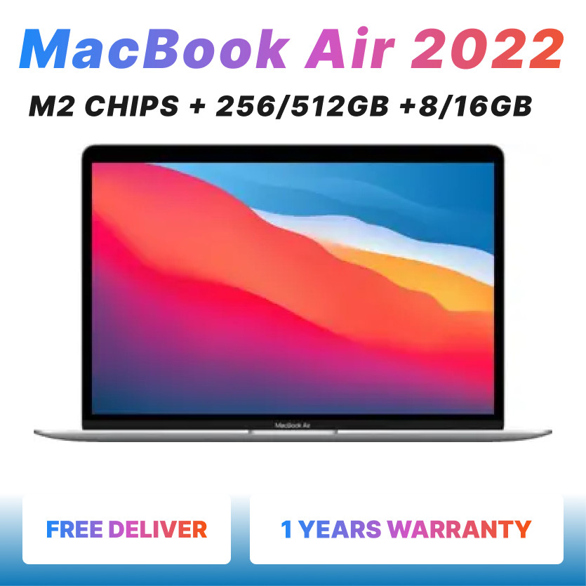 MacBook Air 2022 M2 CHIPS + 256/512GB +8/16GB [1 Year Warranty]