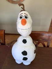 Disney Frozen Olaf Stuffed Plush Snowman Large 26" Soft Pillow 2014