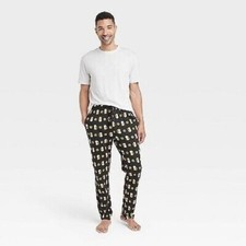 Hanes Premium Mens Size Small 2pk Beer Pretzel Food Print Pajama Set NEW