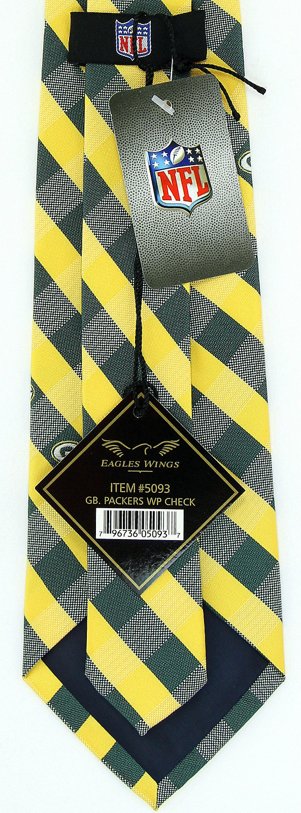 Green Bay Packers Men's Necktie Licensed NFL Football Sports Fan Green