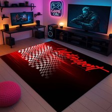 Race Car Rug, Kids Racing Mat, Motorsport Play Mat, Car Track Rug, Boys Room Dec