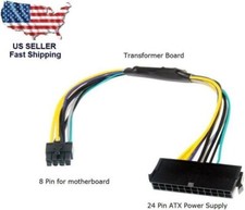 24 Pin to 8 Pin ATX Power Supply Adapter Cabl...