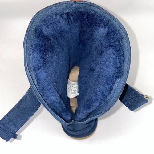 UGG NEW UNUSED BOOTS Remora Buckle Short Suede Navy Water Resistant Excellent - Picture 12 of 12