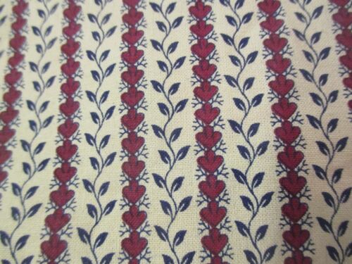 Vintage 1983 Laura Ashley Fabric rust navy stripes with green Leaves - Picture 2 of 4