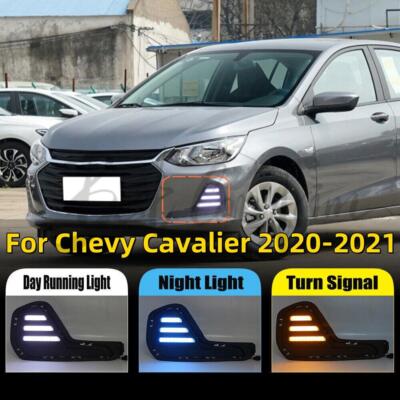 For Chevy Cavalier 2020-2021 LED Daytime Running Fog Light Lamp Streamer 3-Color
