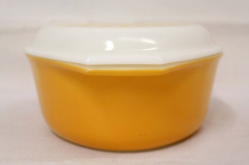 Vtg Pyrex Oval Casserole Dish 2.5 Qt. w/ Lid Yellow Daisy Pattern #045 Sunflower - Picture 4 of 21