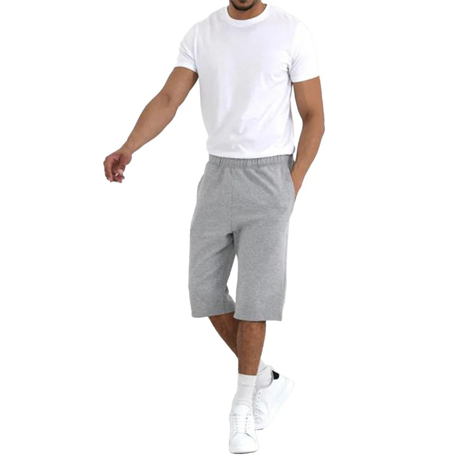 Мужские шорты для бега длиной до колена мешковатые хлопчатобумажные джерси размеры S-2XL - Изображение 3 из 4
