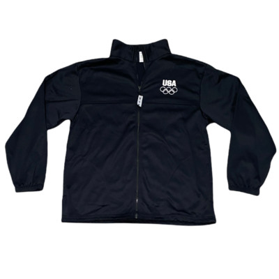 Men's United States Olympic Committee Jacket size M Black Logo Official ...