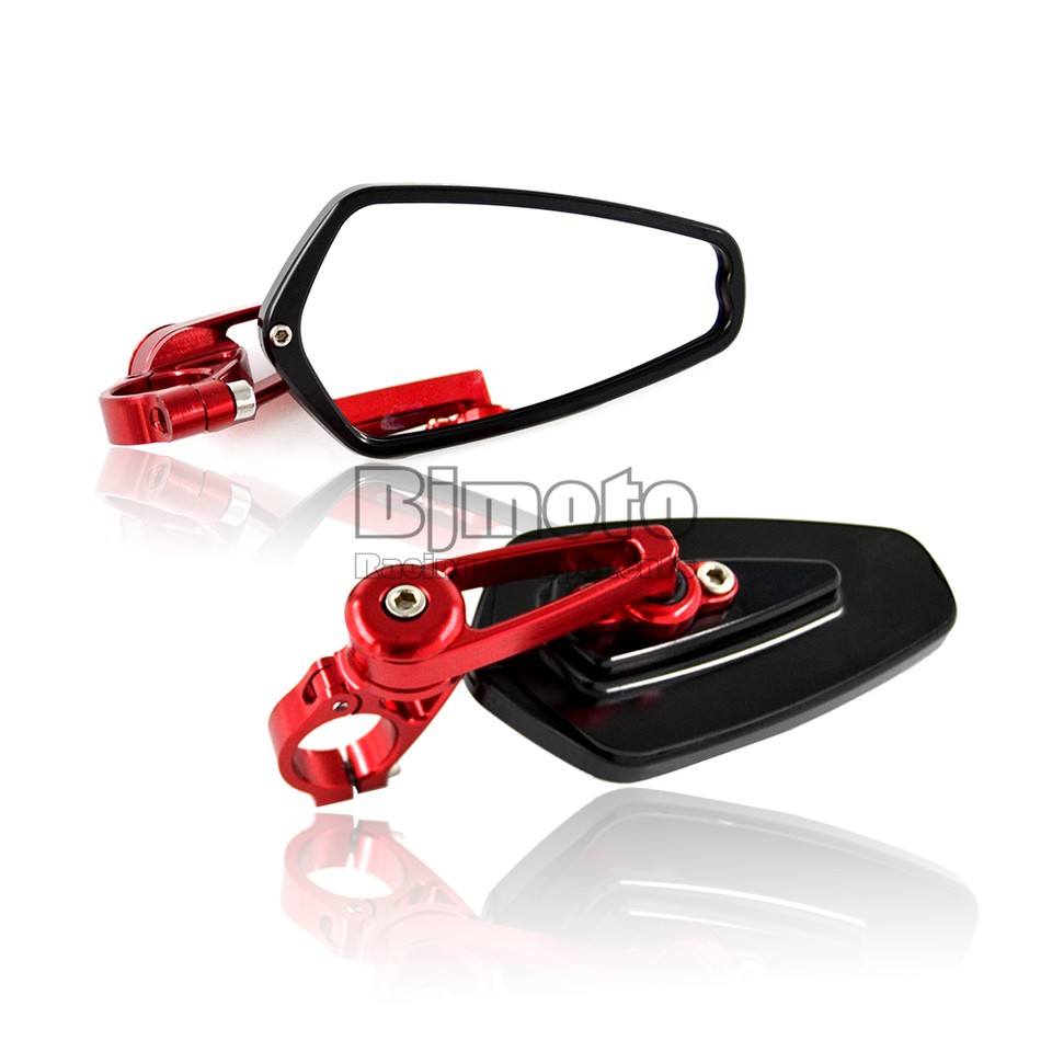 Bar End Mirrors Motorcycle Universal Motorcycle 7/8" Handle Bar End Rearview Side Mirrors For Honda Yamaha Miroir Vélo - Foto 3
