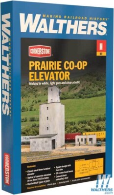Walthers 933-3860 Prairie Co-Op Elevator Kit N Scale Train