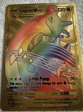 Lapras Vmax Hp320 Rainbow Black Foil🔥Fan Art 🔥Card NM