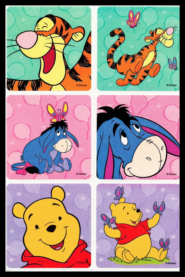 Adesivos Winnie the Pooh x 6 - Tigre - Olhos - Festa de aniversário Winnie the Pooh - Imagem 2 de 2