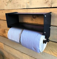 Dual Paper Roll Blue Roll & Paper Towel Dispenser Unit Shelves Cleaning Supplies