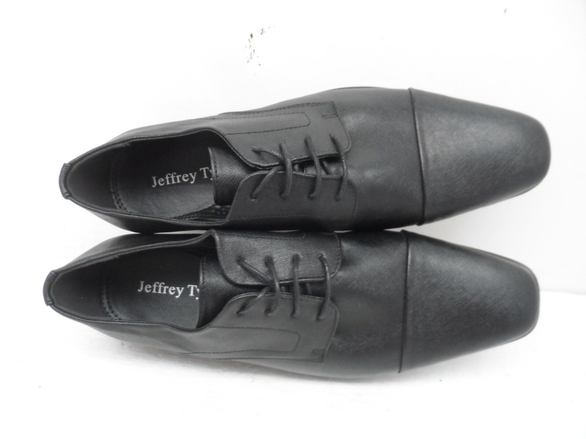 Jeffrey Tyler Mitch Black Textured Cap Toe Lace Up Dress Shoes Men\'s 12 530015 Jeffrey Tyler Men main image 4