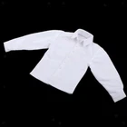 1/6th Male Long Sleeve Formal Shirt for 12'' Action Figure Body  Outfits White