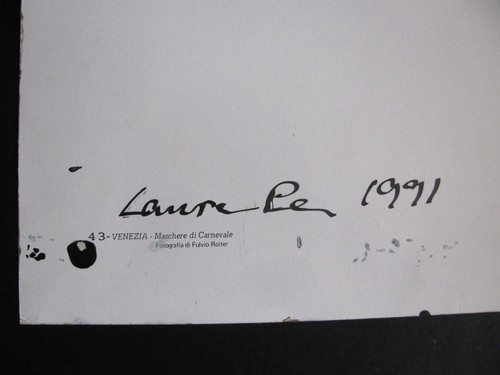 FULVIO ROITER, 1926 MELEO - 2016 VENEZIA ""CARNEVALE"". LAURA PERATONER sig. - Foto 4 di 4