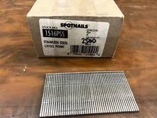 Spot Nails stainless steel 1516 PSS Chisel Point 2" New / Open Box / 2500 count