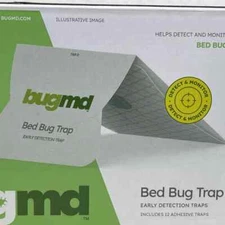 BugMD Bed Bug Traps 12 Adhesive Traps Bed Bug Prevention & Early Detection 01/27
