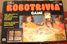 1970'S 1980 MEGO 2-XL ROBOTRIVIA GAMES COMPLETE FOR TALKING ROBOT 8 TRACK PLAYER