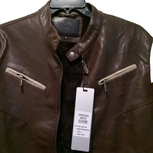 AMERI USED LIKE FAKE LEATHER JACKETブラウンS Ameri USED LIKE SYNTHETIC LEATHER JACKET - メルカリ