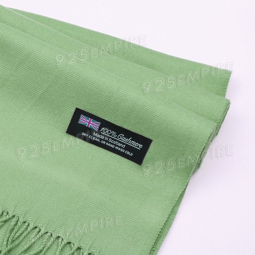 Sciarpa Uomo Donna 100% CASHMERE Calda SEMPLICE Lana Solida SCOTLANDIA Sciarpe Invernali - Foto 64 di 80