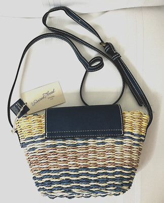 UNIVERSAL THREAD~Crossbody Handbag Basket hand made New adj strap small 11 x 6''