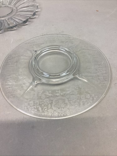 Set Of 3 Decorative Glass Serving Platters Trays Plates - Vintage - Picture 23 of 24