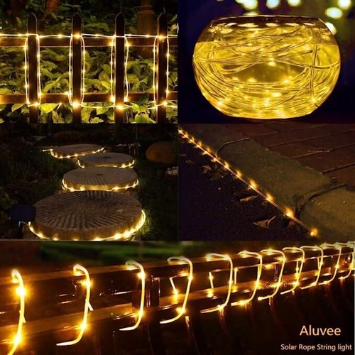 LED Solar Rope Tube Light Waterproof Outdoor 23/39/72/105FT-Garden Decor String - Picture 14 of 19