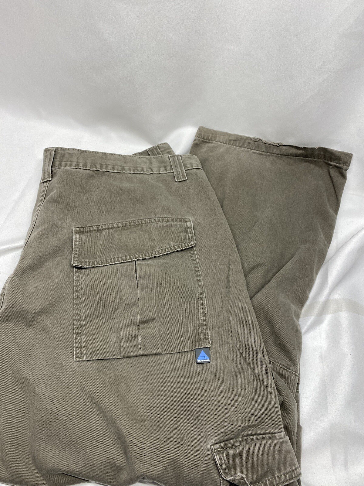 Vintage Levis Silvertab Cargo Pants 40x30 Mens Khaki Baggy Tan Chino Skater Y2K