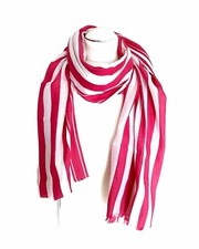 BOSS Schal Tuch weiß pink Laive Baumwolle NEU 175x60